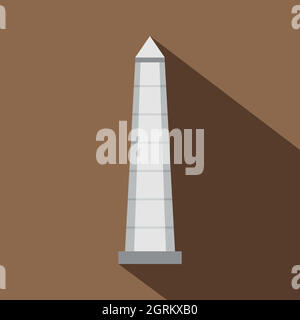 Der Obelisk von Buenos Aires-Symbol, flachen Stil Stock Vektor