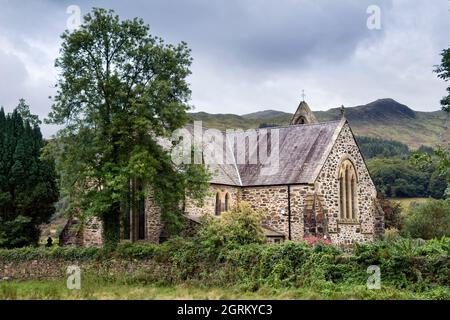 St Mary's Church in Beddgelert in Snowdon, Wales, Großbritannien Stockfoto