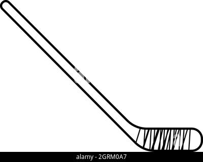 Professionelle Hockey-Stick-Symbol, Umriss-Stil Stock Vektor