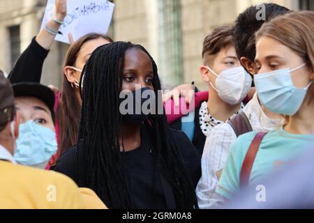 Globaler Klimastreik während des Pre-Cop26-Gipfels in Mailand Stockfoto