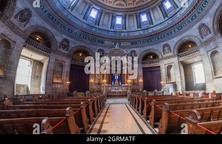 KOPENHAGEN, DÄNEMARK - 26. AUGUST 2016: Innenraum der Frederik-Kirche, im Volksmund auch als Marmorkirche in Kopenhagen, Dänemark, bekannt Stockfoto