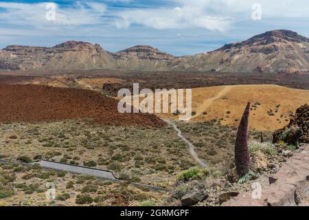 Marsoandschaft in der Nähe des Vulkans Teide, Teneriffa Stockfoto