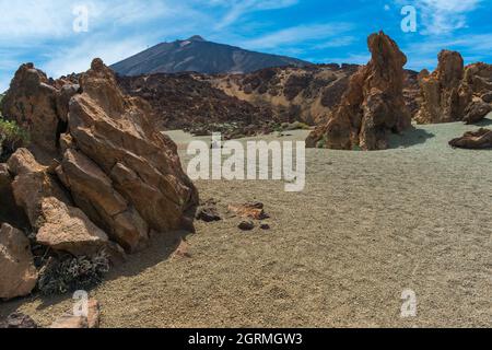 Marsoandschaft in der Nähe des Vulkans Teide, Teneriffa Stockfoto