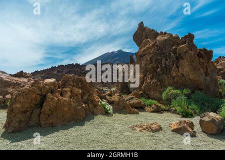 Marsoandschaft in der Nähe des Vulkans Teide, Teneriffa Stockfoto