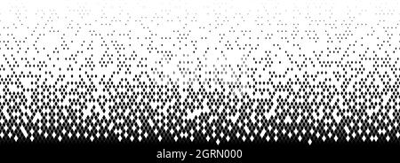 Vektor-Hintergrund von Halbtönen.gefüllt mit schwarzen Diamanten .lange Dämpfung. Willkürliche Zerstörung. Stock Vektor