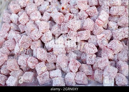 Türkische Delight, bunte Snacks, Süßigkeiten, Catering, Leckerbissen Stockfoto