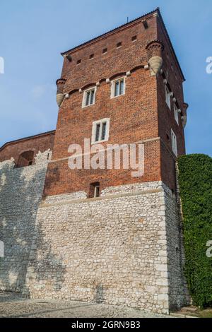 Diebe Tower auf Schloss Wawel in Krakau, Polen Stockfoto