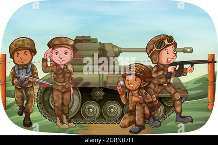 Soldat Stock Vektor