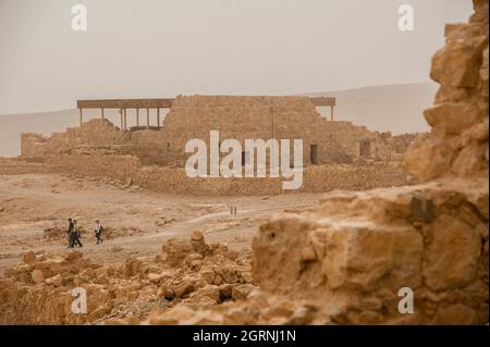 Ruinen der alten Festung von Massada in Israel. Stockfoto