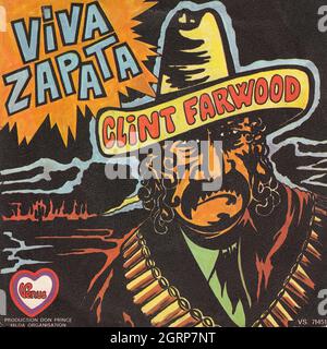 Clint Farwood - Viva Zapata - Almeria 45rpm - Vintage Vinyl Schallplattencover Stockfoto