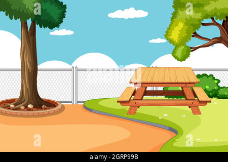 Leere Hintergrund Naturpark Landschaft Stock Vektor