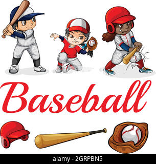 Baseball-Spieler Stock Vektor