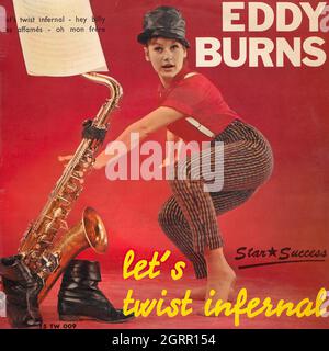Eddy Burns - Let's Twist Infernal EP - Vintage Vinyl Schallplattencover Stockfoto