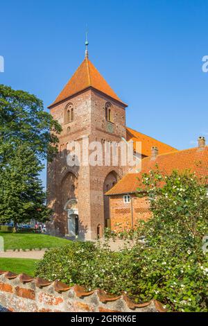 Turm des historischen Katharinenklosters in Ribe, Dänemark Stockfoto