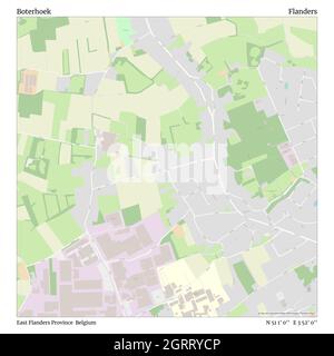 Boterhoek, Provinz Ostflandern, Belgien, Flandern, N 51 1' 0'', E 3 52' 0'', map, Timeless Map veröffentlicht im Jahr 2021. Reisende, Entdecker und Abenteurer wie Florence Nightingale, David Livingstone, Ernest Shackleton, Lewis and Clark und Sherlock Holmes haben sich bei der Planung von Reisen zu den entlegensten Ecken der Welt auf Karten verlassen.Timeless Maps kartiert die meisten Orte auf der Welt und zeigt die Verwirklichung großer Träume Stockfoto