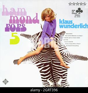 Klaus Wunderlich -Hammond Pops 5 - Vintage Musical Vinyl Album Stockfoto