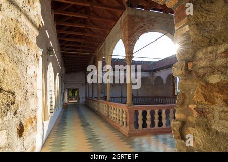 Visegrad (Plintenburg): Königspalast, Ehrenhof, Herkules-Brunnen in , Pest, Ungarn Stockfoto