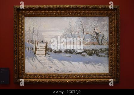 Claude Monet (1840-1926). The Magpie (Französisch: La Pie). 1868-1869. Musée d'Orsay, Paris, Frankreich. Stockfoto