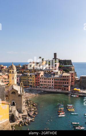 Vernazza, Cinque Terre, Ligurien, Italien Stockfoto