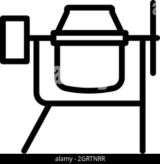 Symbol Für Betonmischer Stock Vektor