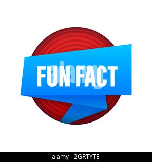 Band Banner mit Text Spaß Tatsache, Poster im Pop-Art-Stil. Vektorgrafik. Stock Vektor