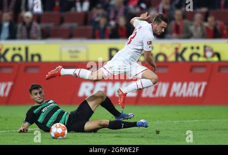 Köln, Deutschland. 01. Okt 2021. firo: 01.10.2021, Fußball, 1. Bundesliga, Saison 2021/2022, 1. FC kV? ln - Spielvereinigung Greuther Fvºrth Duels, Mark Uth Credit: dpa picture Alliance/Alamy Live News Stockfoto