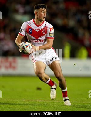 Lewis Dodd von St Helens in Aktion während des Halbfinalspiels der Betfred Super League im Totally Wicked Stadium, St. Helens. Bilddatum: Freitag, 1. Oktober 2021. Stockfoto