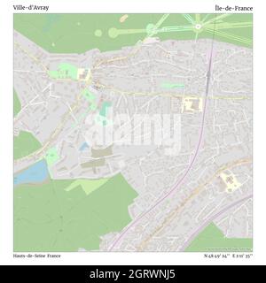 Ville-d'Avray, Hauts-de-seine, France, Île-de-France, N 48 49' 24'', E 2 11' 35'', map, Timeless Map veröffentlicht im Jahr 2021. Reisende, Entdecker und Abenteurer wie Florence Nightingale, David Livingstone, Ernest Shackleton, Lewis and Clark und Sherlock Holmes haben sich bei der Planung von Reisen zu den entlegensten Ecken der Welt auf Karten verlassen.Timeless Maps kartiert die meisten Orte auf der Welt und zeigt die Verwirklichung großer Träume Stockfoto