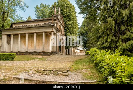 Der Park des Heiligen Berges von Orta mit Kapellen, Orta San Giulio, Novara, Piemont, Italien Stockfoto