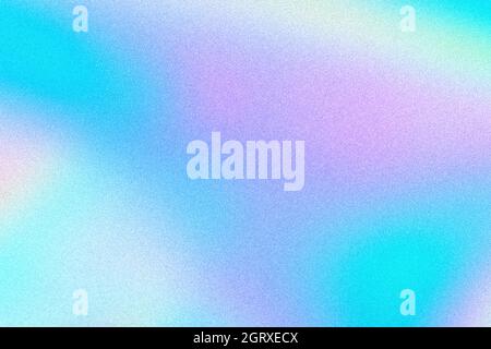 Abstrakter, holographischer Hintergrund mit unscharfem körnigem Verlauf in Pastelltönen Stockfoto