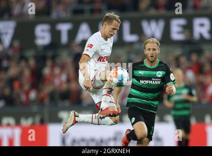 Köln, Deutschland. 01. Okt 2021. firo: 01.10.2021, Fußball, 1. Bundesliga, Saison 2021/2022, 1. FC kV? ln - Spielvereinigung Greuther Fvºrth Ondrej Duda, Individual Action Credit: dpa picture Alliance/Alamy Live News Stockfoto