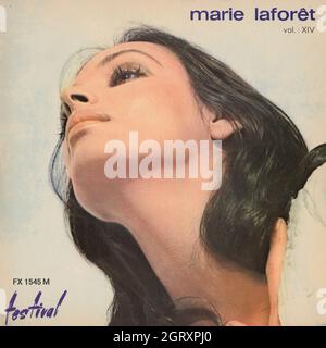 Marie Laforêt - Vol. XIV EP (Pour celui qui viendra) - Vintage Vinyl Schallplattencover Stockfoto