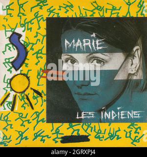 Marie - Les indiens - Wallis et Futuna 45rpm - Vintage Vinyl Schallplattencover Stockfoto