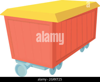 Boxcar-Symbol, Cartoon-Stil Stock Vektor