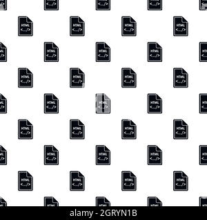 HTML-Dateimuster, einfachen Stil Stock Vektor