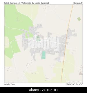 Saint-Germain-de-Tallevende-la-Lande-Vaumont, Calvados, Frankreich, Normandie, N 48 47' 59'', W 0 54' 0''', map, Timeless Map veröffentlicht im Jahr 2021. Reisende, Entdecker und Abenteurer wie Florence Nightingale, David Livingstone, Ernest Shackleton, Lewis and Clark und Sherlock Holmes haben sich bei der Planung von Reisen zu den entlegensten Ecken der Welt auf Karten verlassen.Timeless Maps kartiert die meisten Orte auf der Welt und zeigt die Verwirklichung großer Träume Stockfoto