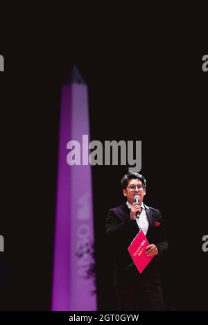 25. September 2021, Argentinien, Buenos Aires: Carlito Lin während der Endrunde der Tango-Weltmeisterschaft. Stockfoto