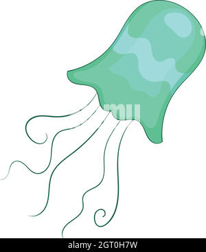Quallen-Symbol, Cartoon-Stil Stock Vektor