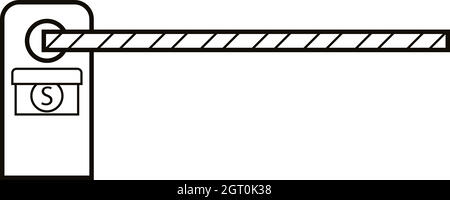 Barriere-Symbol, Umriss-Stil Stock Vektor