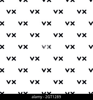 Überqueren Sie und kreuzen Sie Häkchen Muster, einfachen Stil Stock Vektor