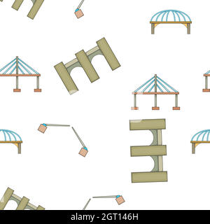 Arten von Brücken-Muster, Cartoon-Stil Stock Vektor