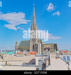 St. Stephens Basilika Kathedrale gotische Kirche in Wien Österreich Stockfoto