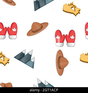 Land Kanada Muster, Cartoon Stil Stock Vektor
