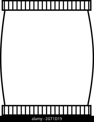 Kunststoff-Glas-Symbol, Umriss-Stil Stock Vektor