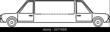 Limousine Symbol, outline Style Stock Vektor