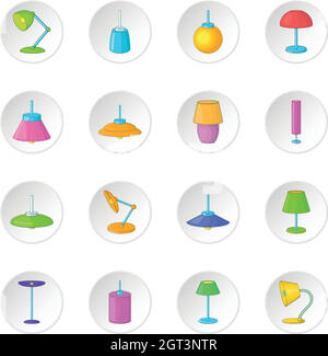Lampe Icons set Stock Vektor