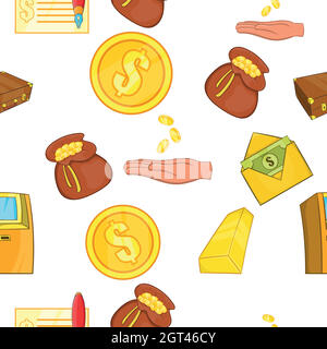 Finanzierung Muster, cartoon-Stil Stock Vektor