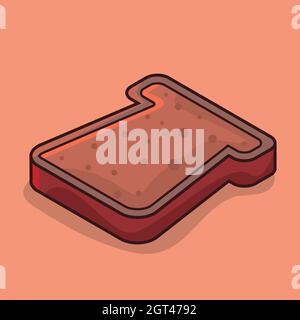 Schokoladenbrot isoliert Cartoon-Vektor-Illustration in flachem Stil Stock Vektor