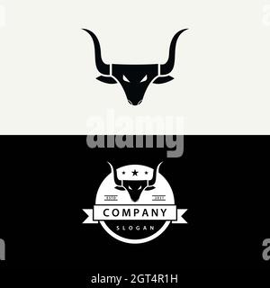 Bull Logo Vorlage Vektor Symbol Design Stockfoto