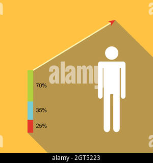 Infografik „People“-Symbol, flacher Stil Stock Vektor
